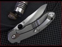 Spyderco Southard Flipper model c156 stonewashed titanium framlock
